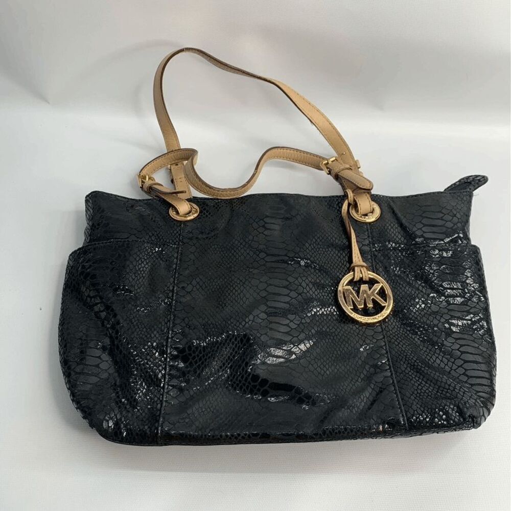 Michael Kors Black Snakeskin Purse‎